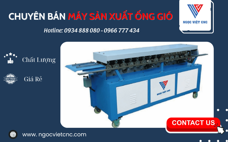 Máy sản xuất ống gió