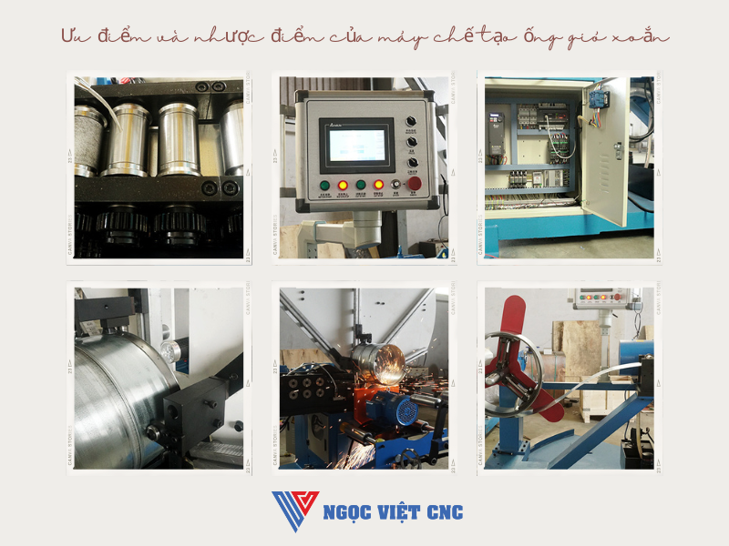 Ưu điểm và nhược điểm của máy chế tạo ống gió xoắn